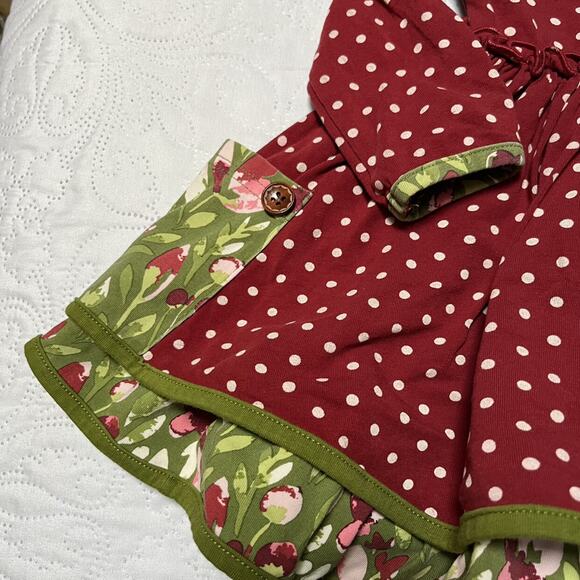 SweetHoney Holiday Mixed Print Dress 12m - Picture 6 of 7